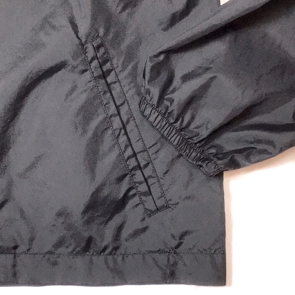 VTG BIKE Windbreaker Black White Zip Front Nylon Unlined Jacket Sz.M - Picture 5 of 9